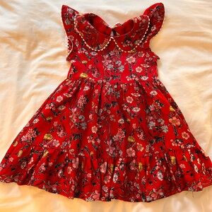 Janie and Jack Red Floral Dress